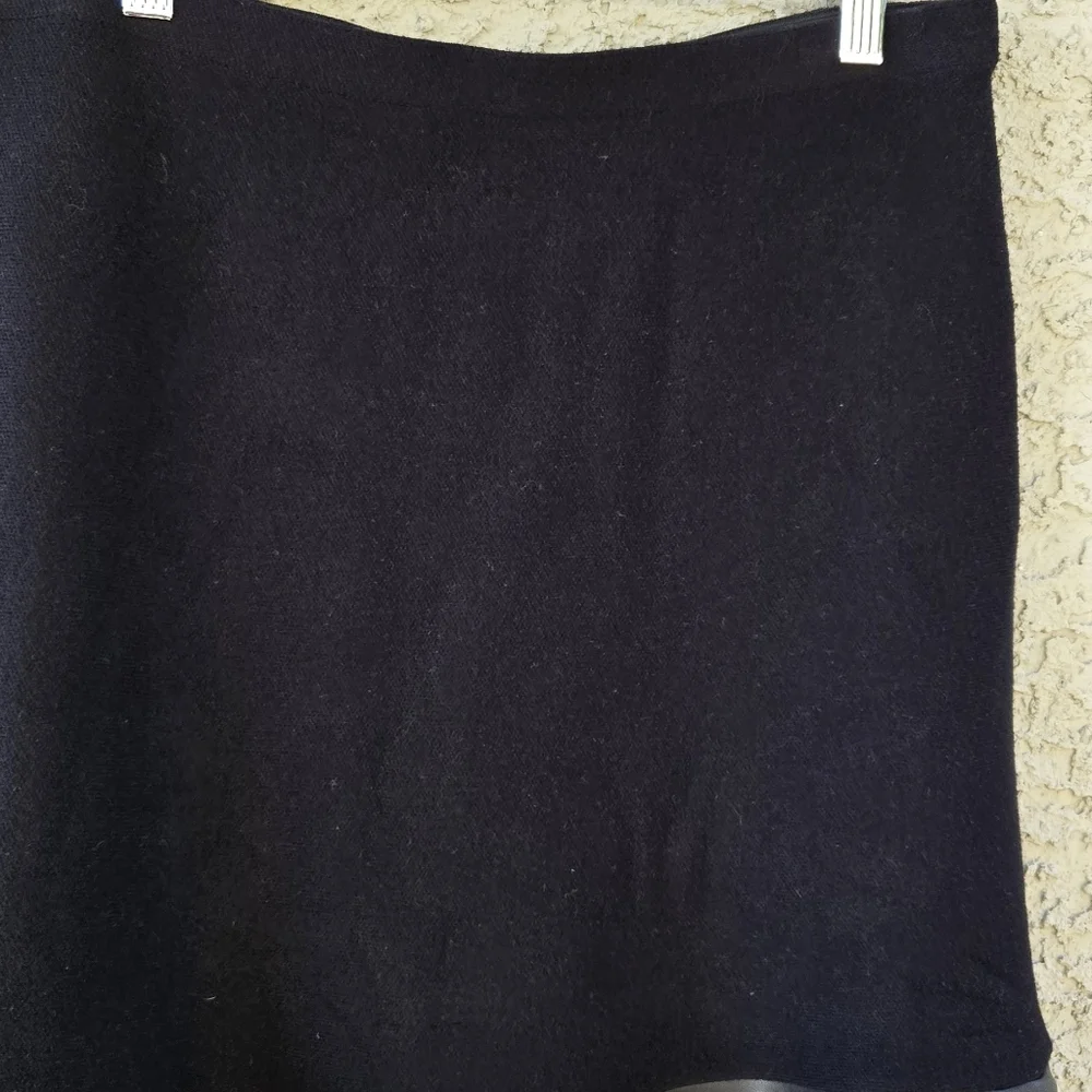 Sioni Milano Leather Trim Skirt